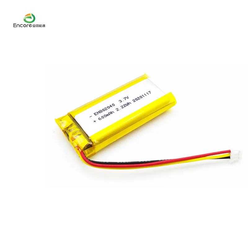 3.7v 600mah 2.22wh litij-ionska baterija