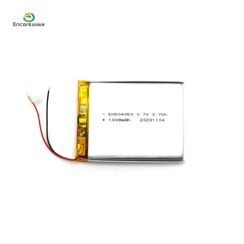 504050 3.7v 1000mah lipo JST penyambung bateri polimer litium untuk peranti pertukaran mudah alih dengan UL