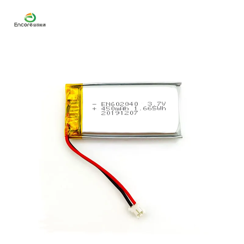 602040 3.7v 450mah ली पॉलिमर बैटरी