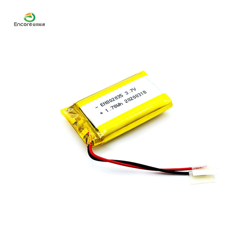802035 3,7v 480mah Li-polymerbatteri