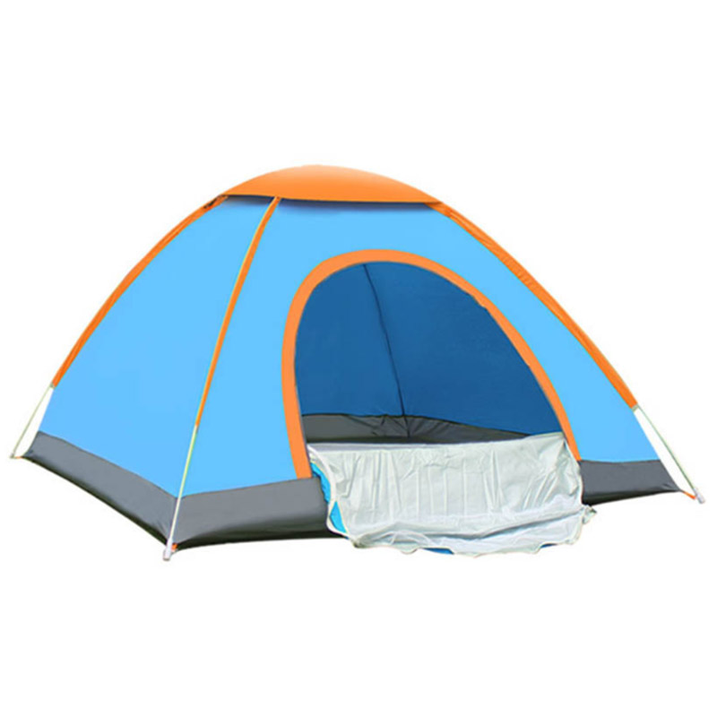 Дъждоустойчива палатка за 4 души с две врати с автоматичен бърз монтаж