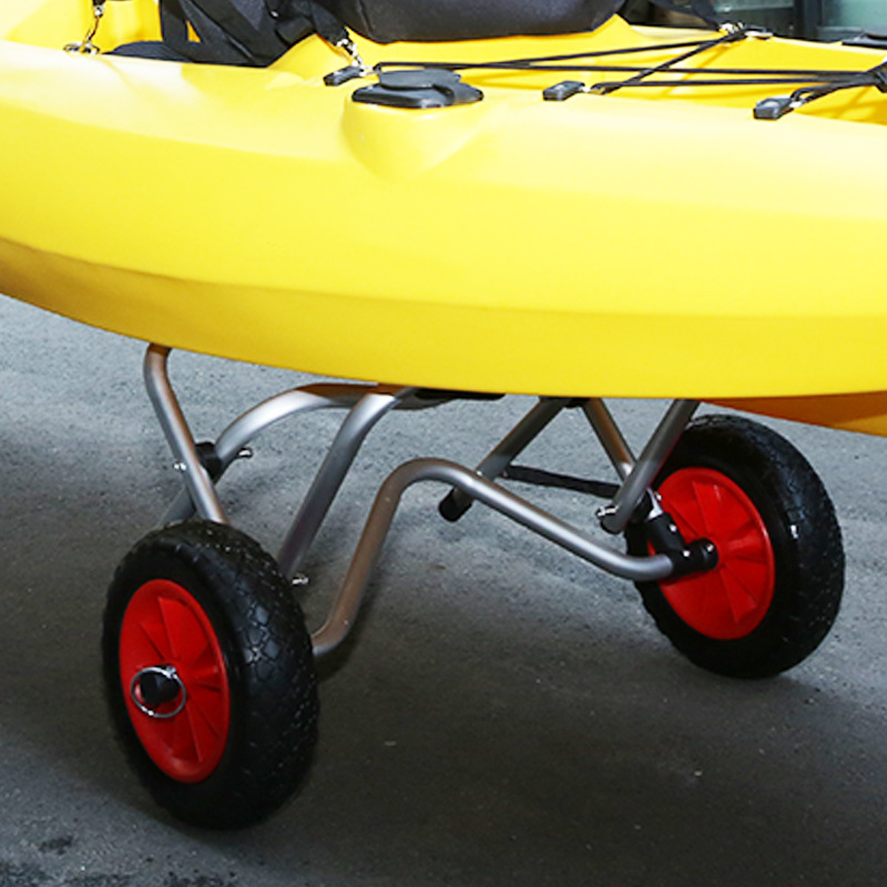 Folding Solid Wheel Aluminum Kayak Trailer