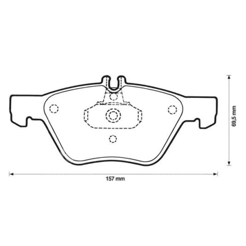 Auto Car Parts brake system Brake Pad Set For Mercedes Benz  0024204520