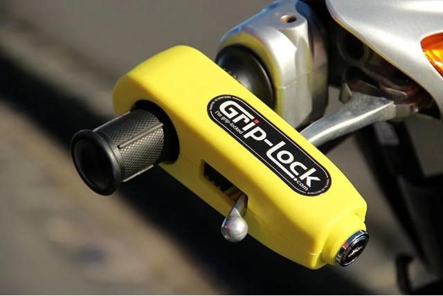 A miniature motorcycle lock that can be put into a pocket