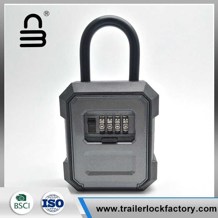4 Digit Combination Lock Box with Removable Shackle
