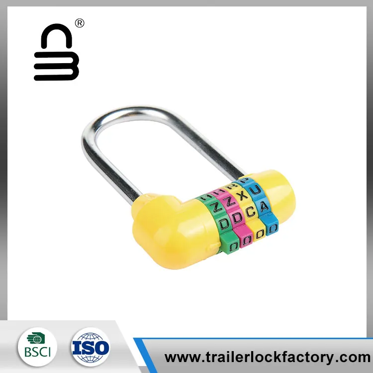 4 Letter Password Colorful Padlock