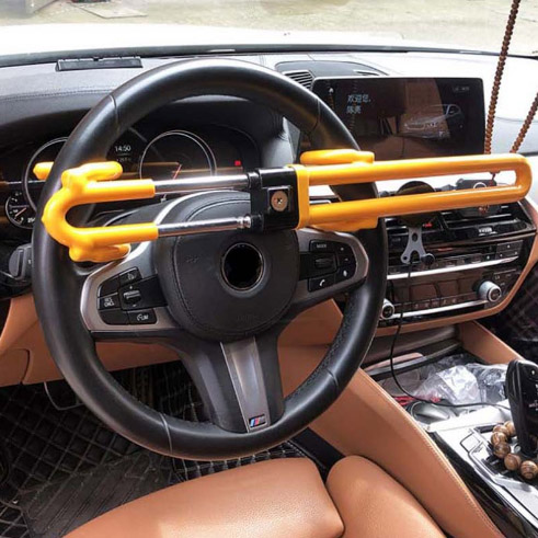 Double Hook Keyed Steering Wheel Lock