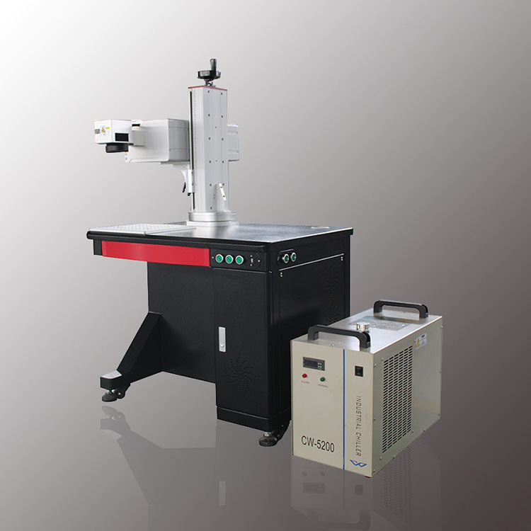 Μηχανή σήμανσης λέιζερ 355nm 3D 5W UV για γυάλινο πλαστικό ύφασμα χαρτιού