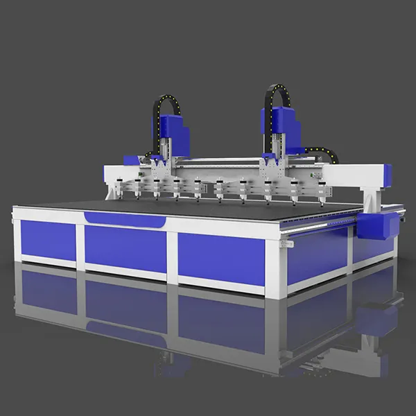 3D lesni CNC rezkalnik z več vreteni 2000x4000 mm