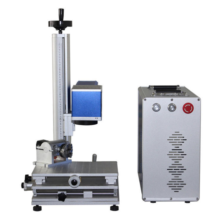 Máquina de marcação a laser de fibra dividida para metal plástico