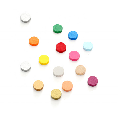 Colorful Round Wooden Tokens for Custom Board Games