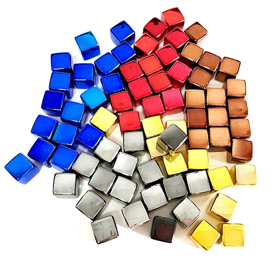 Metallic Plastic Cubes for Board Game
