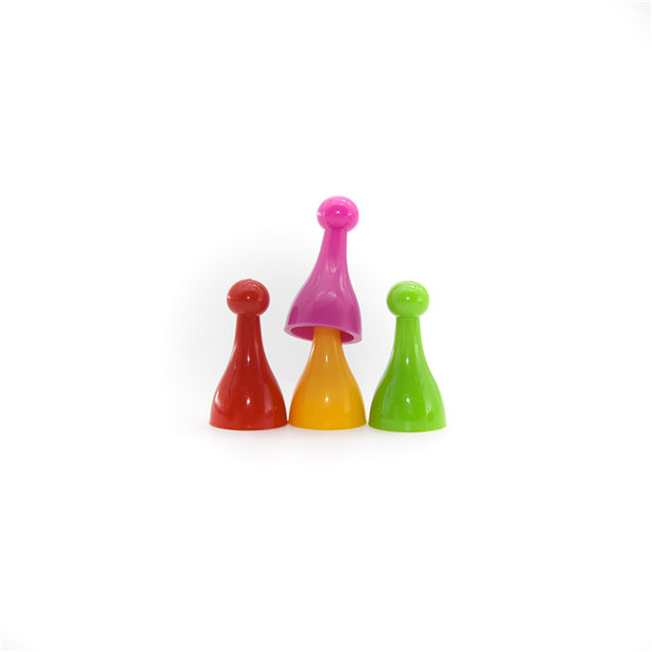 Peones de plástico brillante para juegos de mesa personalizados