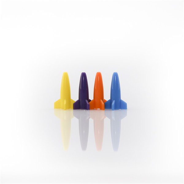 Peones de plástico con forma de cohete para juegos de mesa personalizados