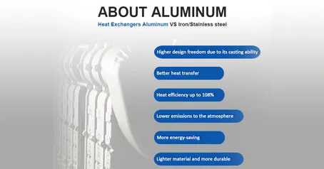 เครื่องแลกเปลี่ยนความร้อน อะลูมิเนียม VS เหล็ก/สเตนเลส