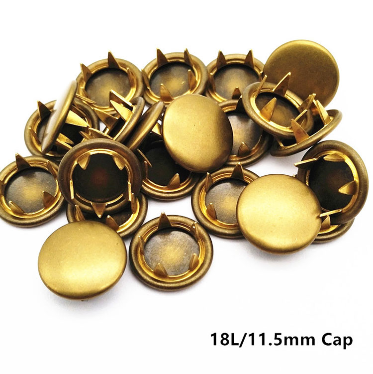 Brass Covered Cap Prong Snap Button