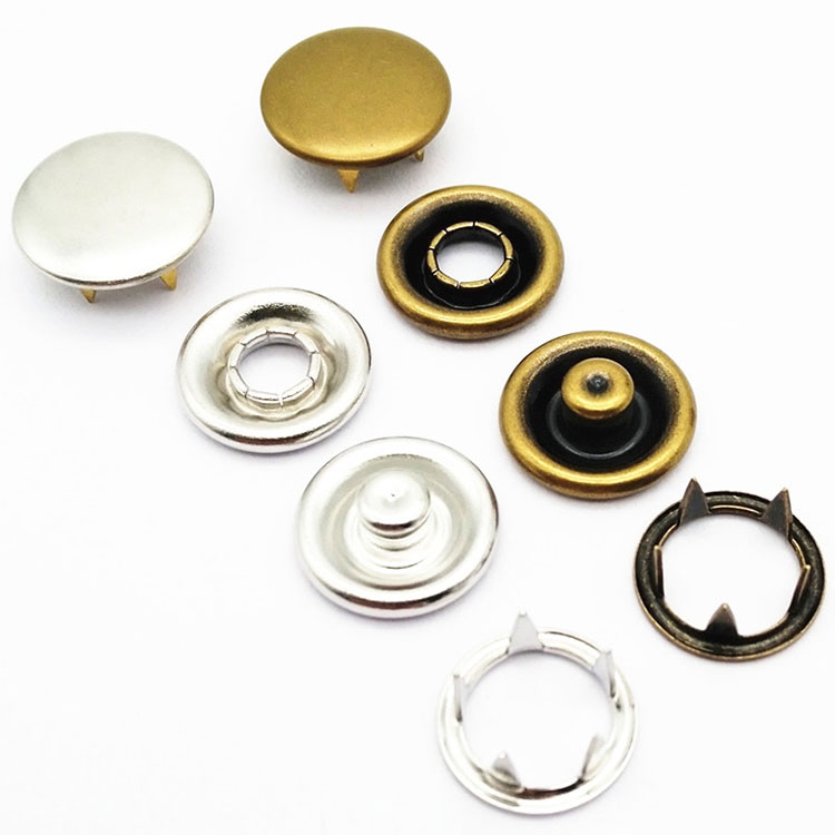 Brass Covered Cap Prong Snap Button