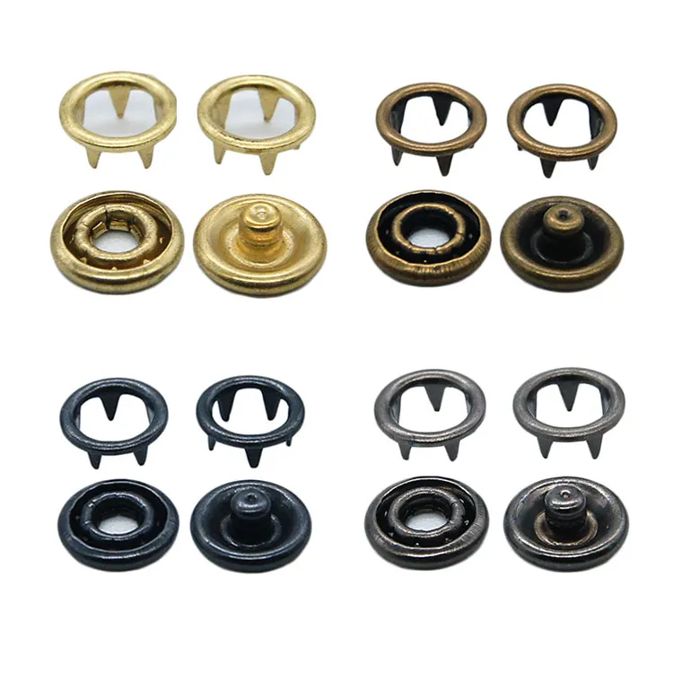 Brass Hollow Prong Snap Button