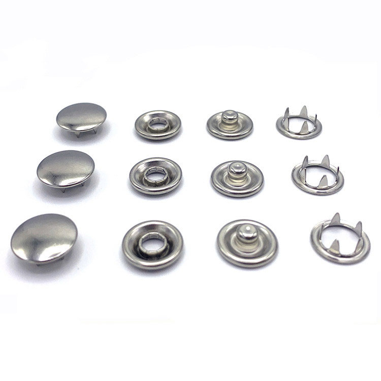 Stainless Steel Covered Cap Prong Snap Button