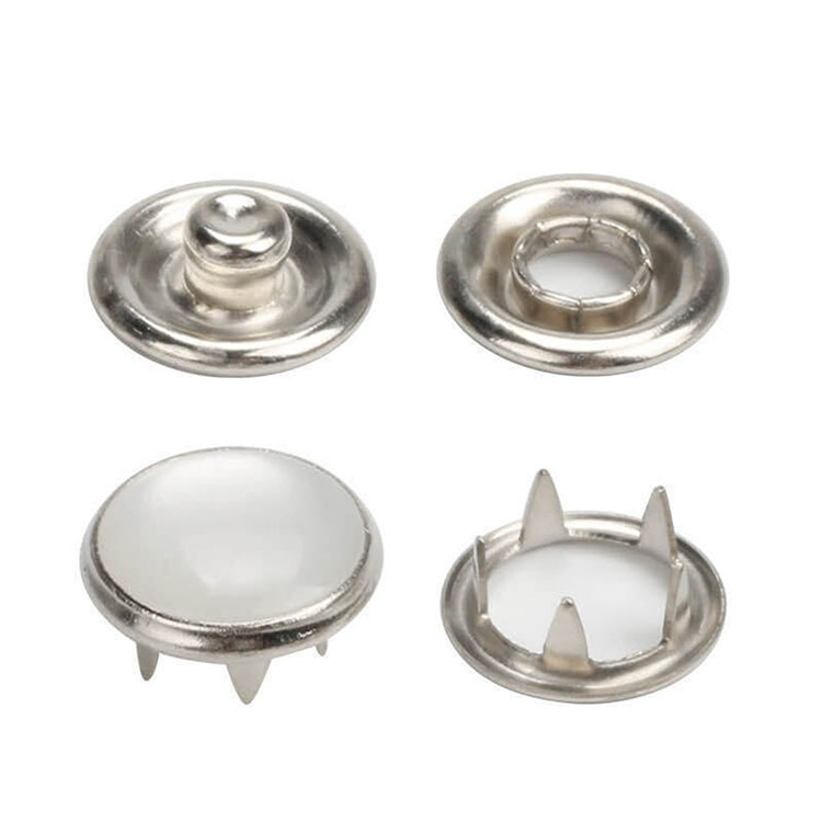 Rozsdamentes acél Pearl Cap bepattintható gyűrű gomb