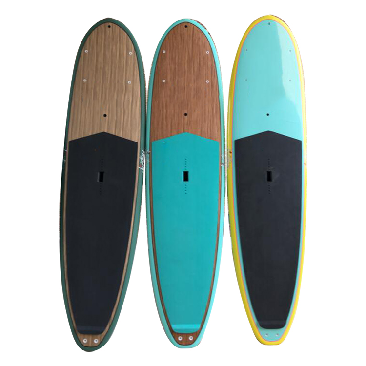Tabla de paddle surf de chapa de madera epoxi de 10'6