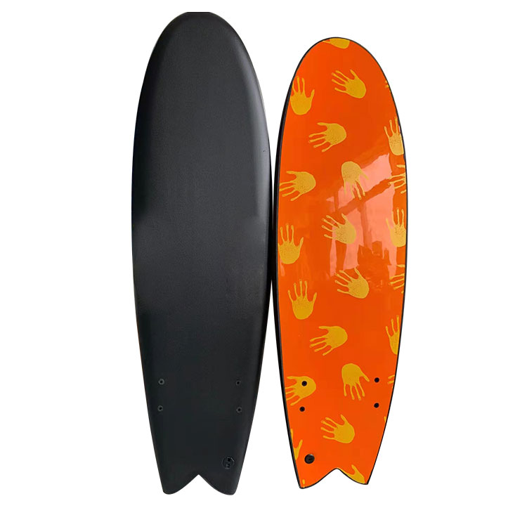 5'10 Fish Surfboard Foam Board med två fenor