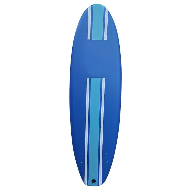 Tabla de surf blanda laminada con calor azul de 6'