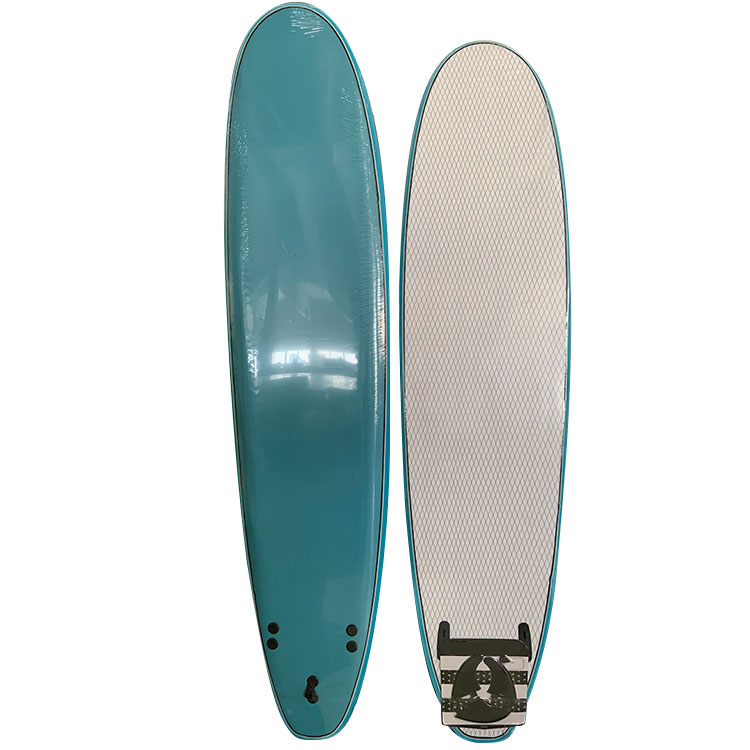 8' Mesh Soft Top Surfboard With EVA Bumper Rail