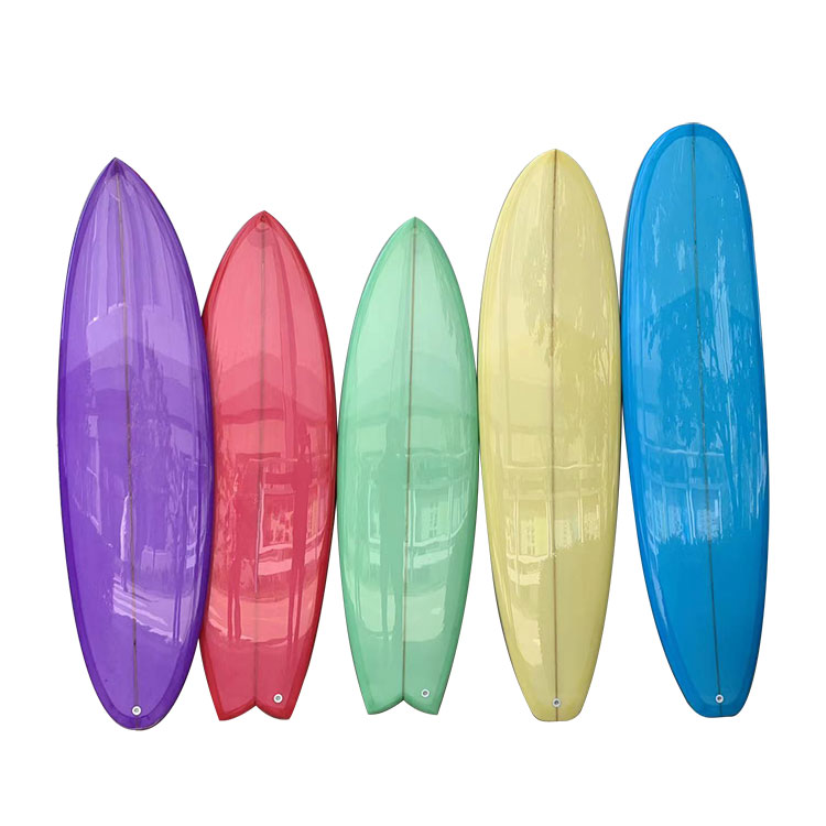 Renkli PU Fiberglas Köpük Sörf Tahtası