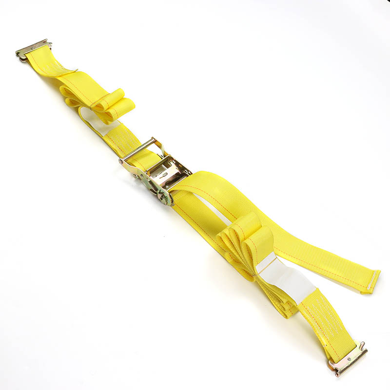 2Inch E-Track Ratchet Strap Blue Yellow