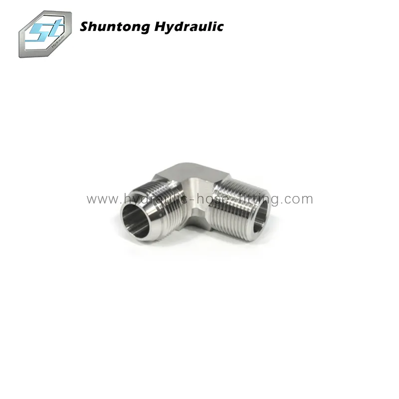 Hydraulic Adapter 90°JIC Gas Male 60° Cone BSPT Male