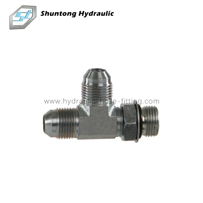 Jis Metric Male 60° Cone Bsp Male O-Ring Adjustable Stud End Run Tee