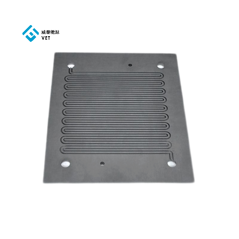 Fuel cell graphite bipolar plate made of graphite material