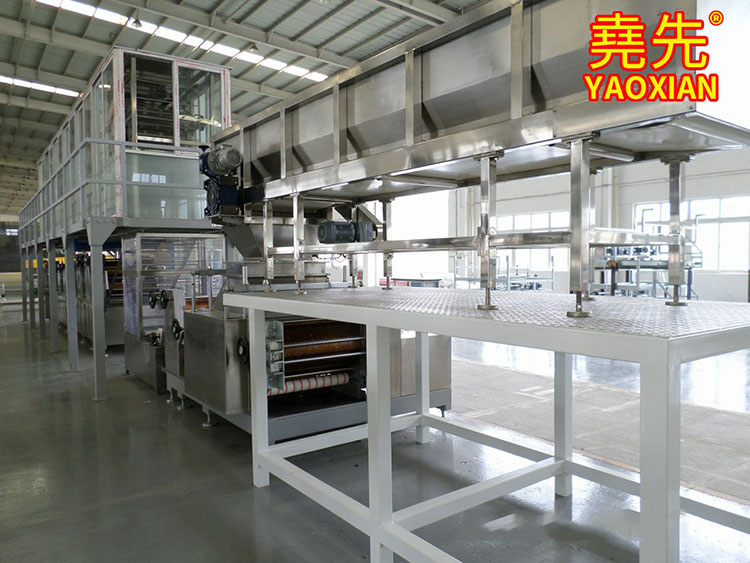 What are the components of the noodle production line?