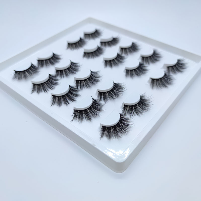 Natural Luxurious silk lashes 100% Handmade 10 Pairs 5D Faux mink lashes - 4 