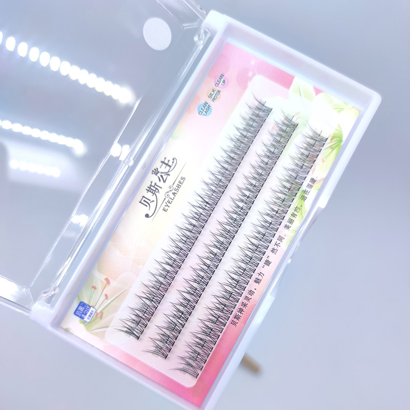 DIY Eyelash Extensions Individual fishtail Cluster Lashes 10mm - 4 