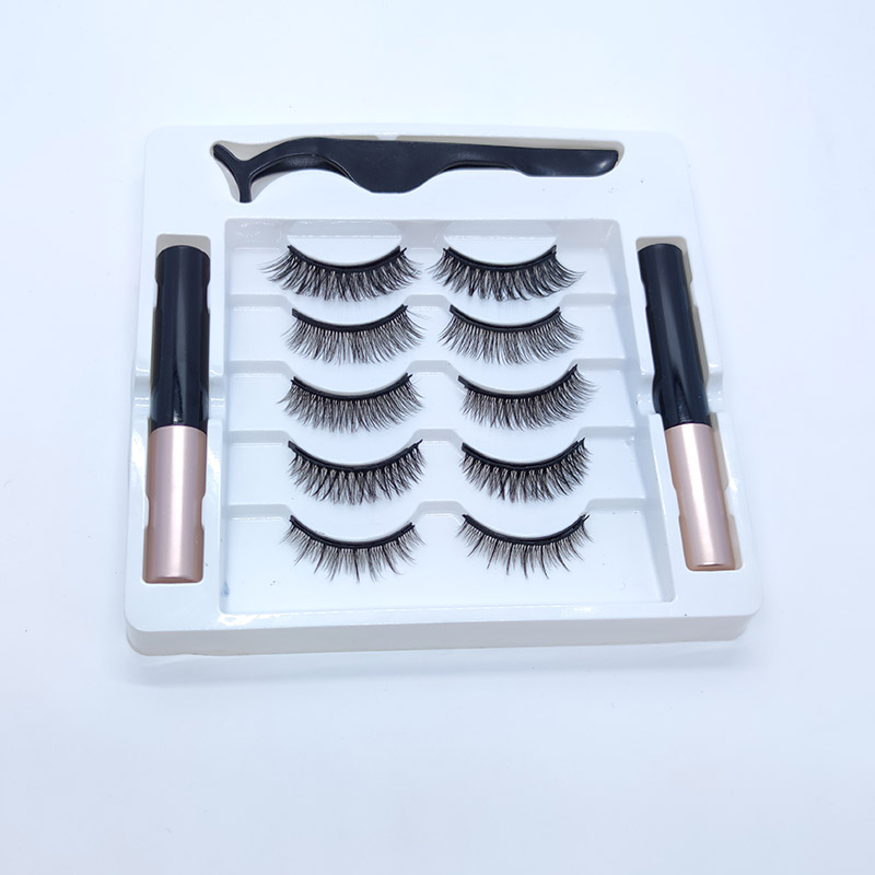 Sparkling Magnetic Eyelash Kit With Eyeliner Kit 5 Pairs Of 5 Different Makeup Looks Lashes - 2 