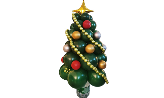 طبعة منزلية الصنع شجرة عيد الميلاد مصغرة بالون اللاتكس شجرة عيد الميلاد