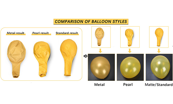 The difference between matte balloons and pearl balloons