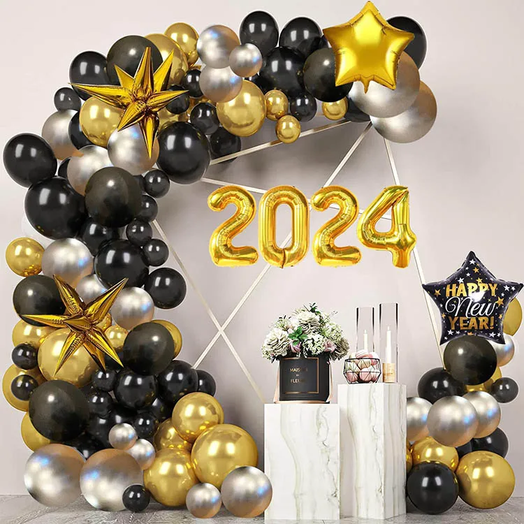 Uudenvuoden 2024 Balloon Garland Arches Kit