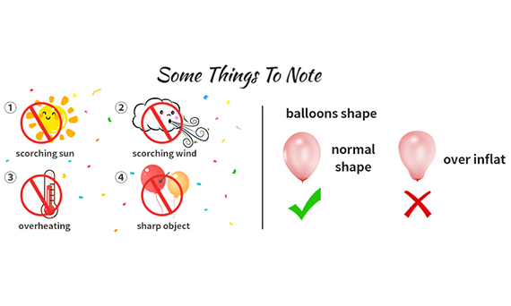 Waar moeten we op letten bij het gebruiken en bewaren van latexballonnen?