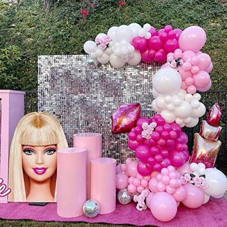 Barbie Pink tema ballon kæde bue sæt