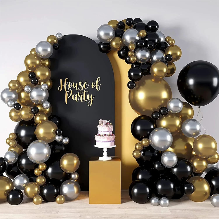Black and gold Balloon Arch - 1 