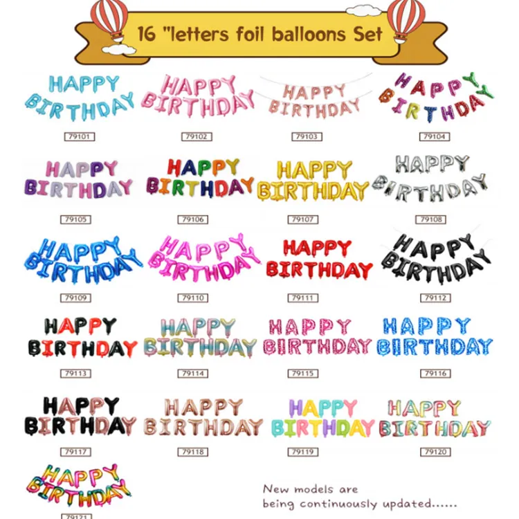 Happy Birthday Foil Balloons