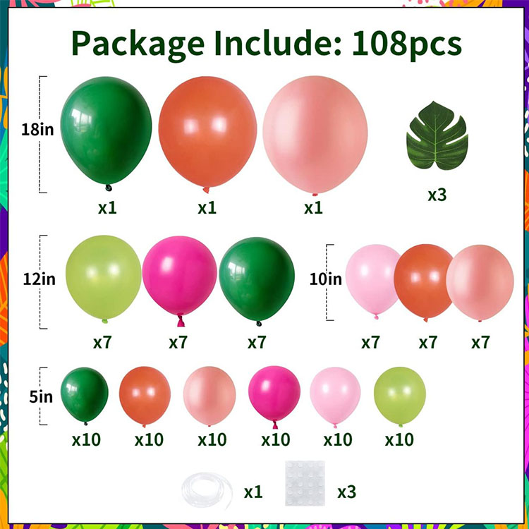 Tropical Balloon Garland Kit