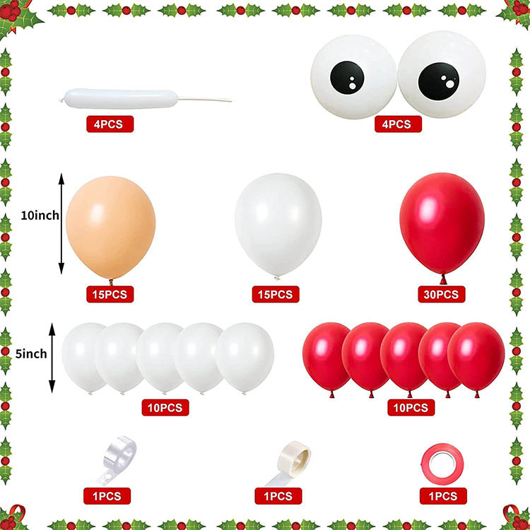 Christmas Party Latex Balloon garland Arch Kit