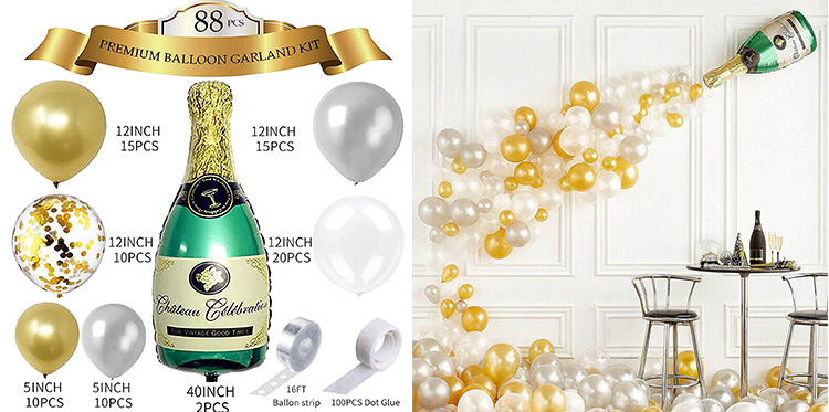 Champagne Bottle Balloon Garland Arch Kit