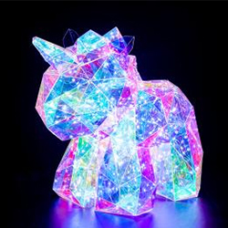 Crystal Effect Light Up Unicorn