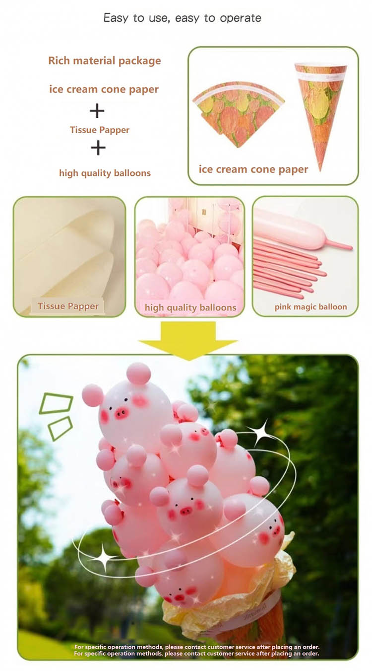 Ice Cream Cone Balloon DIY Material Combination kit