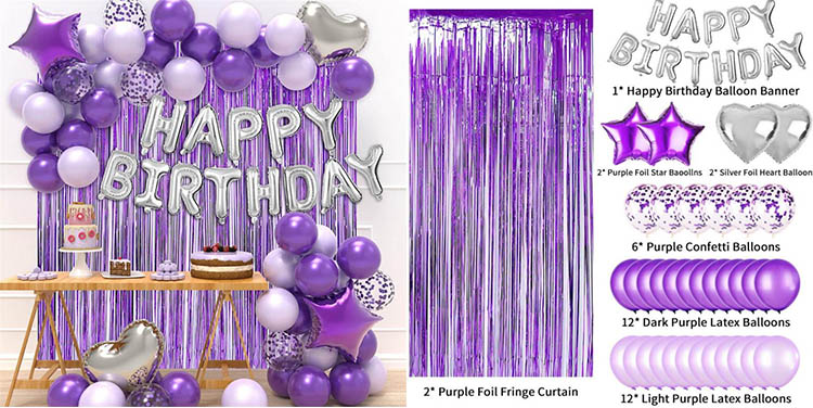 Premium Purple Butterfly Balloons Arch Kit